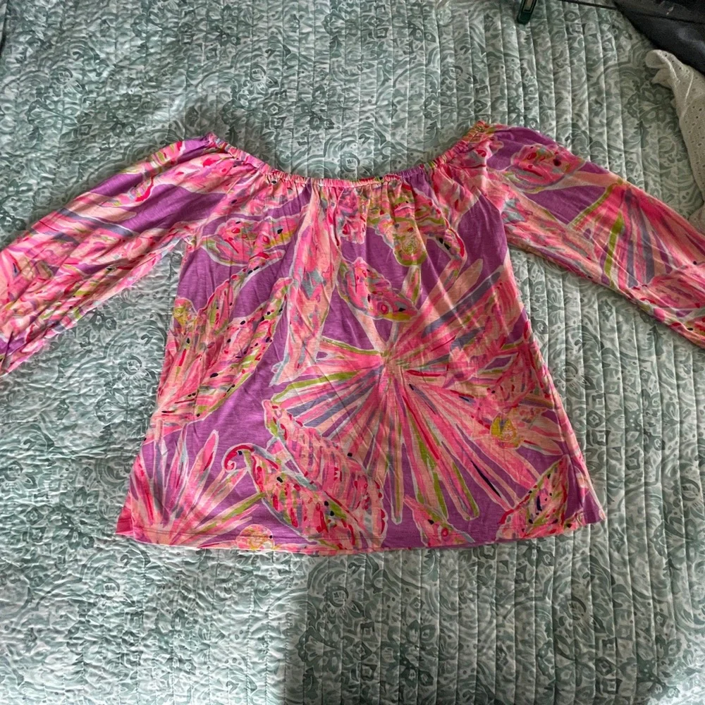 Lilly Pulitzer off the shoulder top Multicolor - Picture 3 of 5